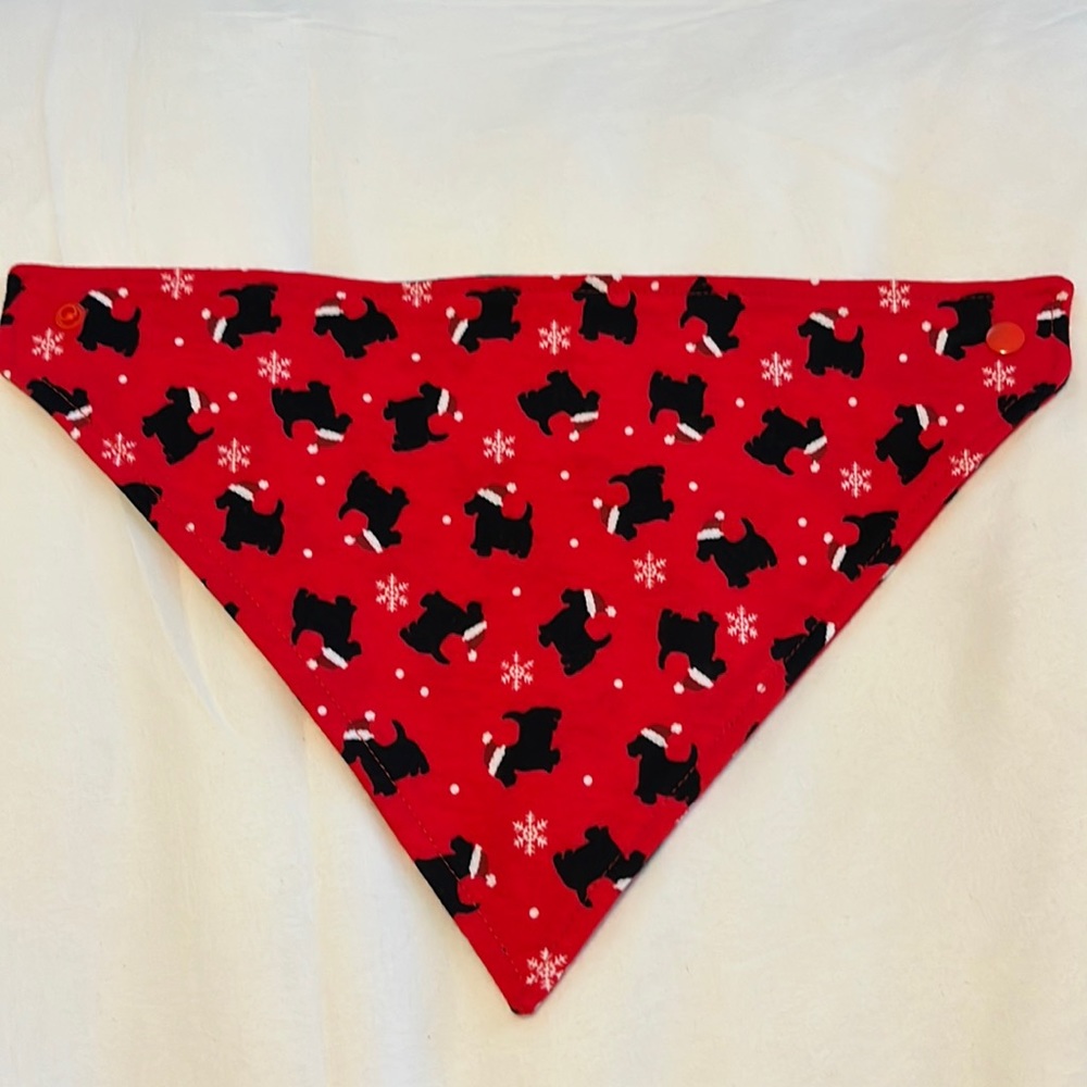 Scottie dogs winter baby bandana bib